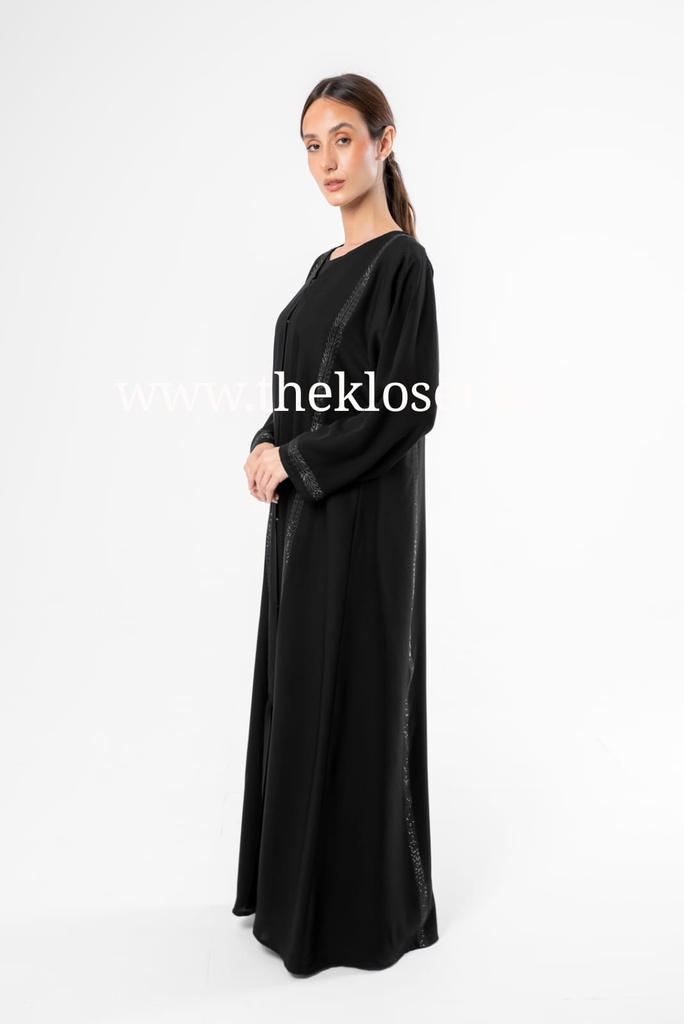 Black Abaya with Sequins