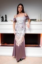 Flower-Patterned Dress Adorned with Sparkling Gems