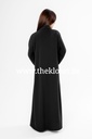 Beaded red floral black Abaya