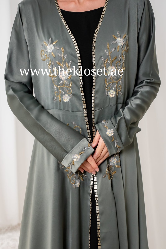 Crepe Beaded Fashion Abaya