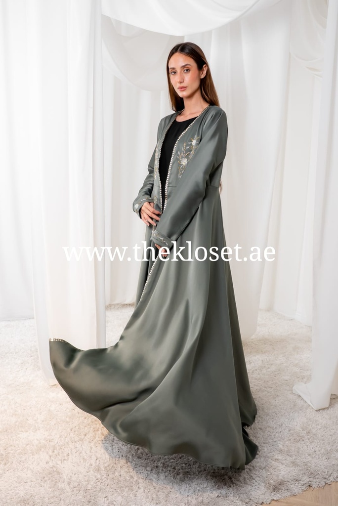 Crepe Beaded Fashion Abaya