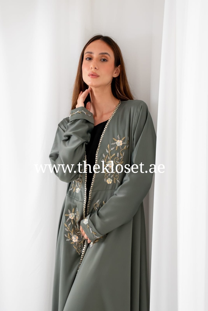 Crepe Beaded Fashion Abaya