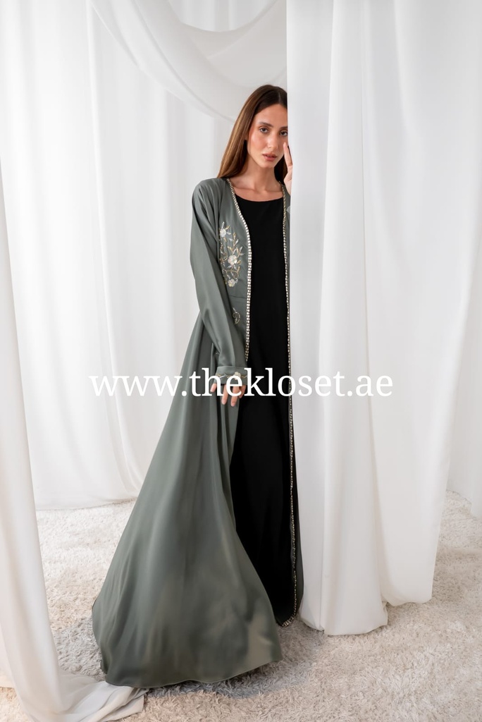 Crepe Beaded Fashion Abaya
