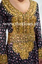 Floral Dress With Embroidery Gold Design
