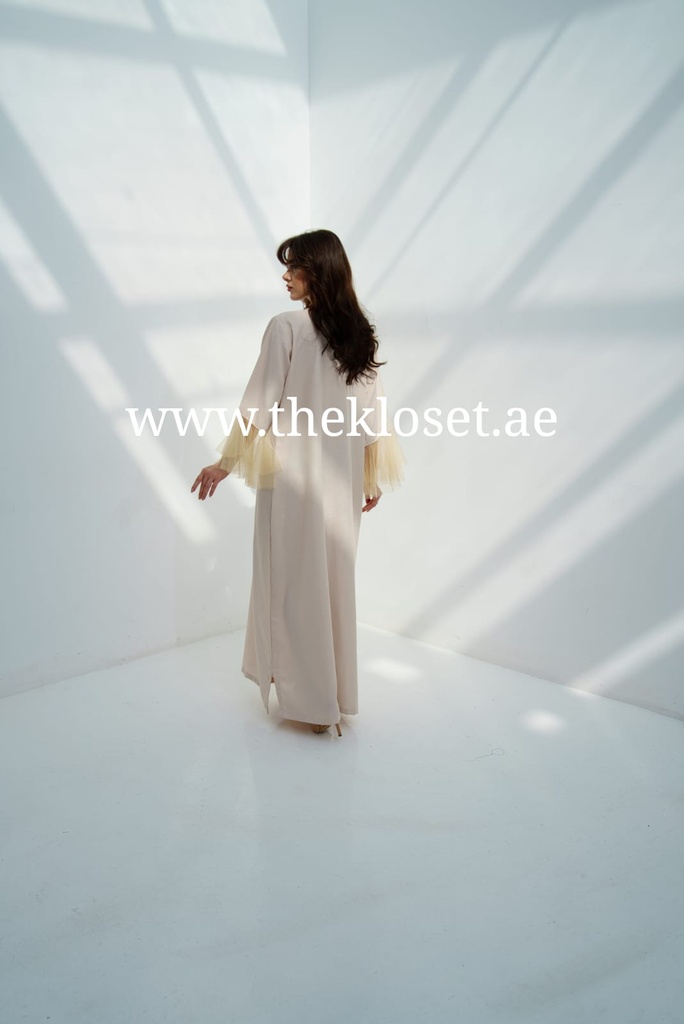 Long Dress Decorated With Delicate Embroidery