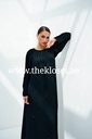 Charming Black Closed Abaya  Featuring Flower Embroidery