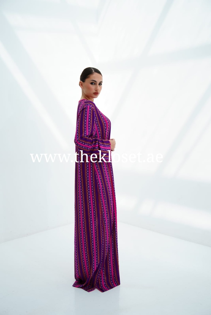 Stripe Simple Jalabiya Dress 