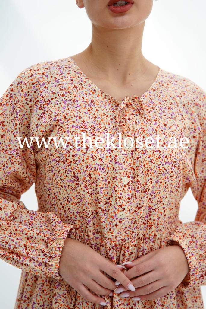 Floral Print Smocked dress 