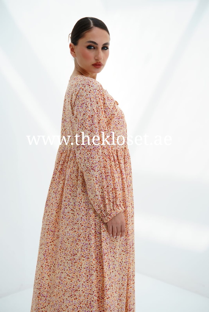 Floral Print Smocked dress 