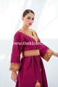 Chic Violet Embroidered Dress