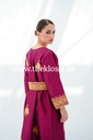 Chic Violet Embroidered Dress