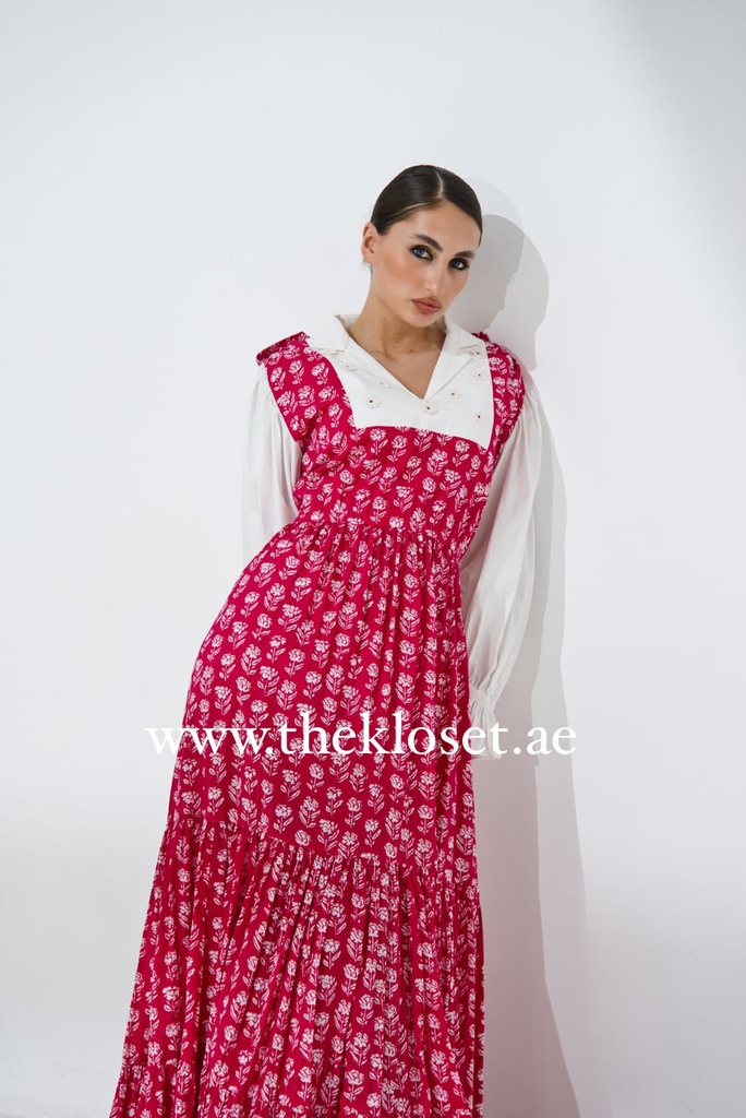 Charming Floral Pattern Maxi Dress