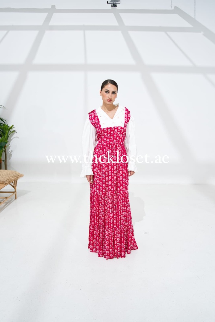 Charming Floral Pattern Maxi Dress