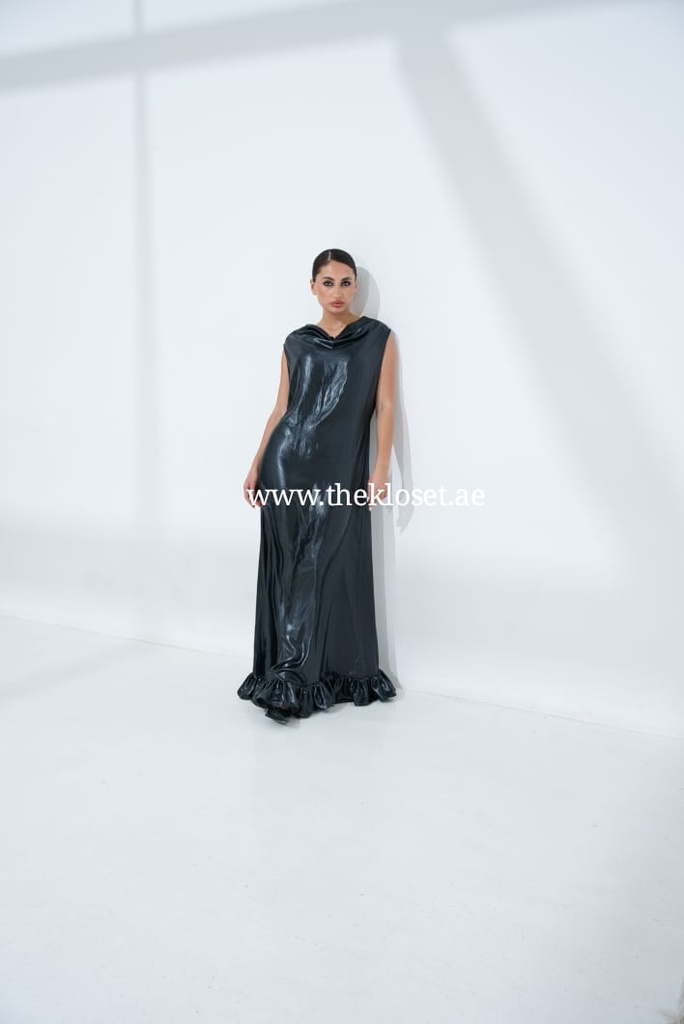 Chic Leather Sexy Long Dress