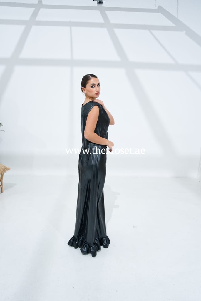 Chic Leather Sexy Long Dress