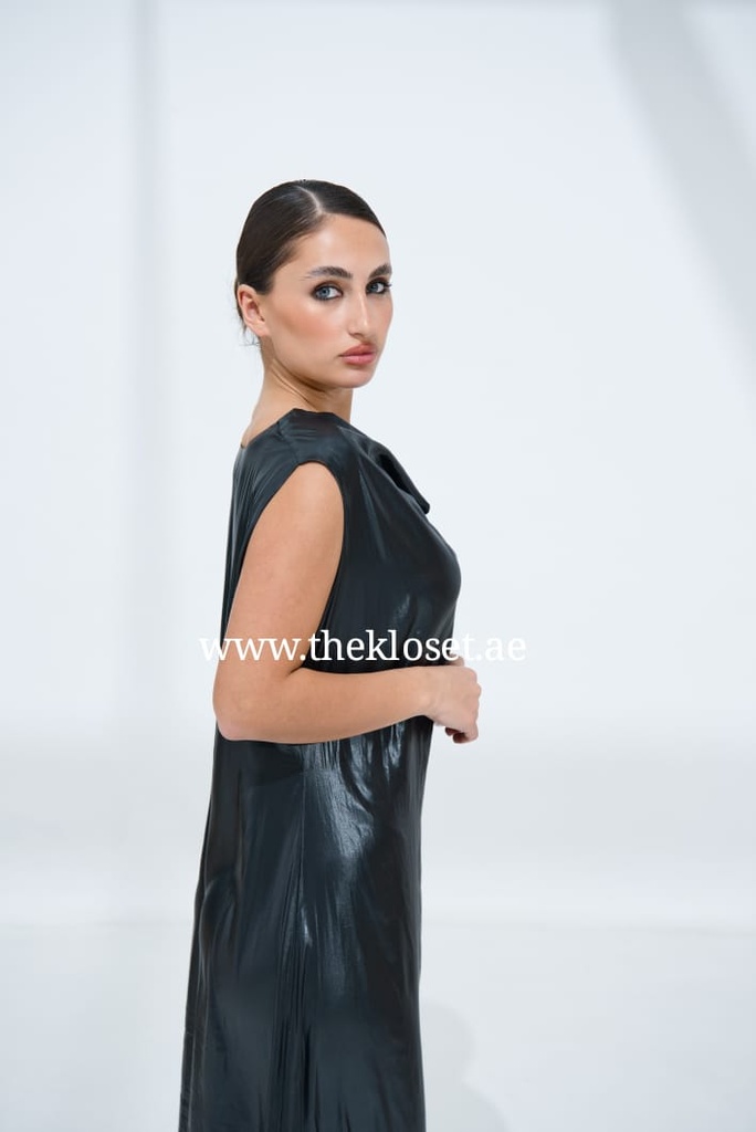 Chic Leather Sexy Long Dress