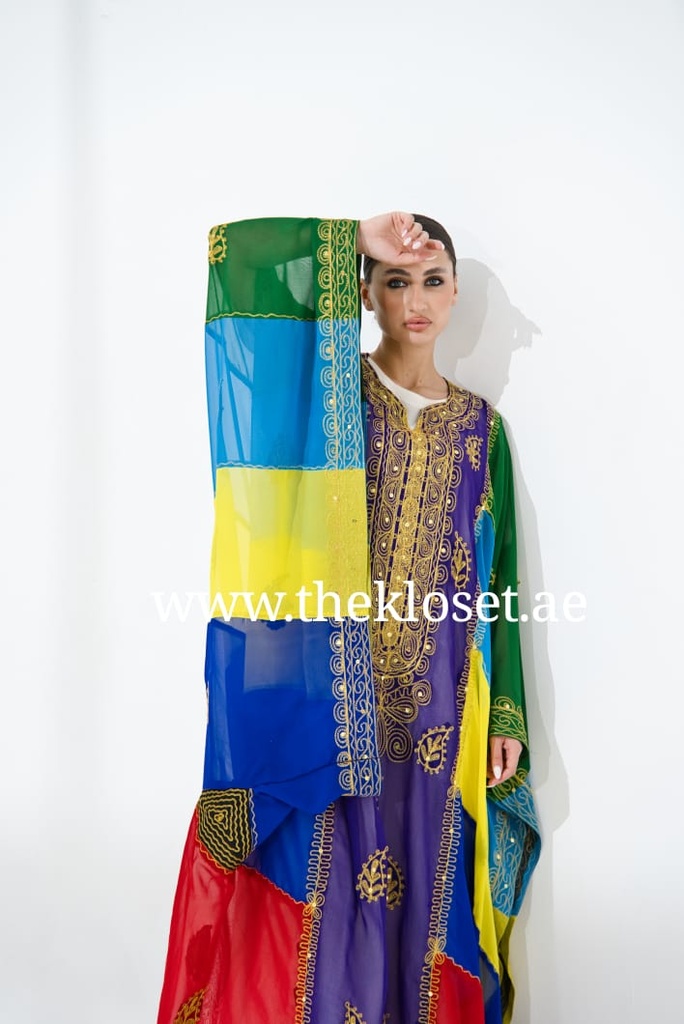 Multicolored Chiffon Dress