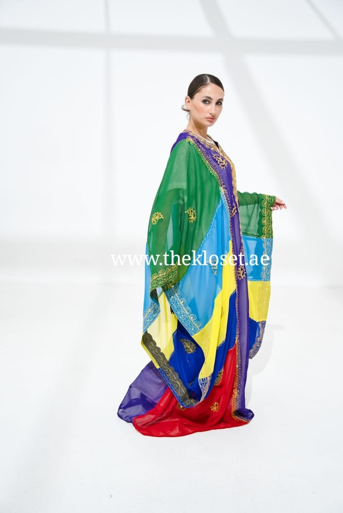 Multicolored Chiffon Dress