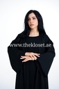 Creased Soft Plain black Abaya