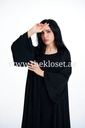 Creased Soft Plain black Abaya