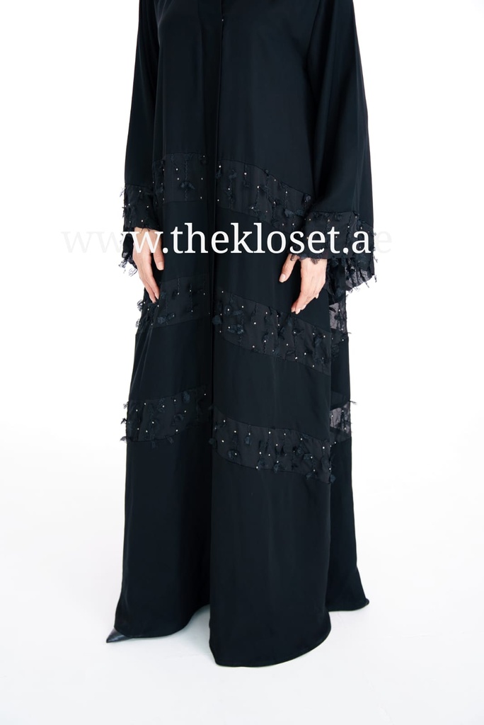 Ruffles & Stones black Abaya