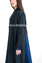 Open Abaya With Shimmering Beaded Blue Design