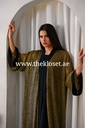 Pearls Golden black Abaya