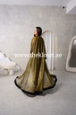 Pearls Golden black Abaya