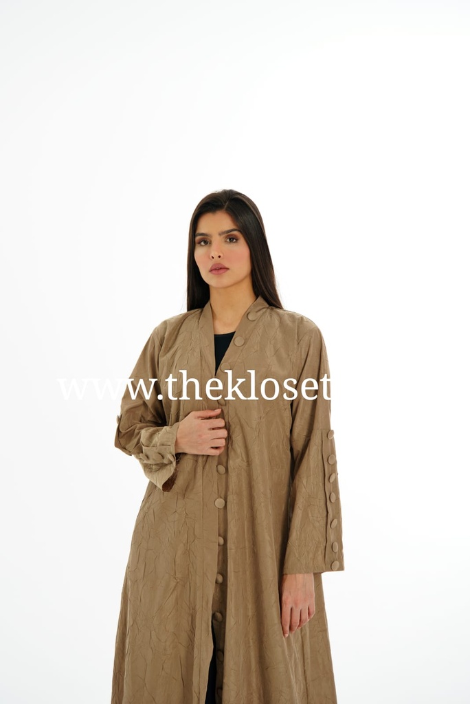 Buttons brown Abaya