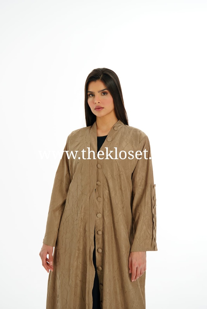 Buttons brown Abaya