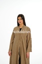 Buttons brown Abaya