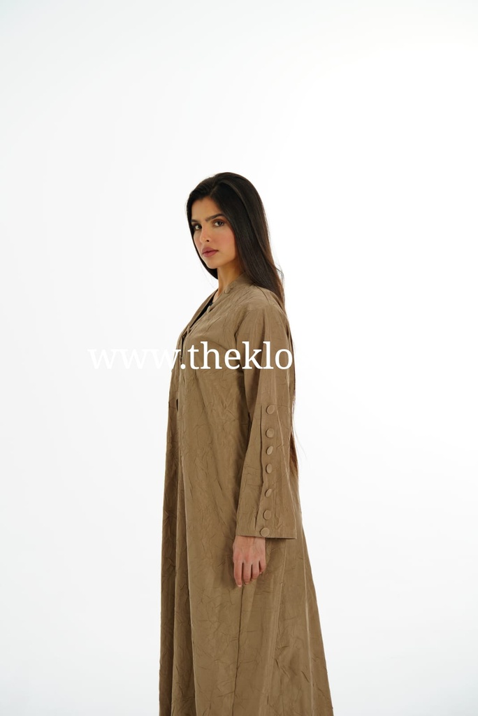 Buttons brown Abaya