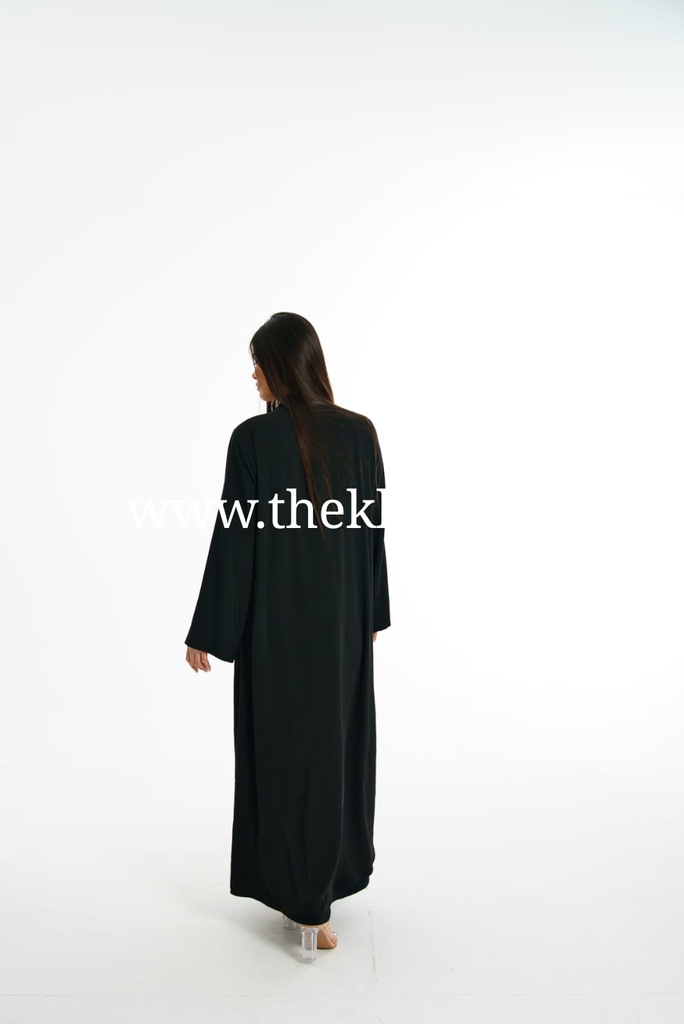 Beaded floral black Abaya