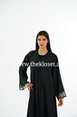 Black Abaya With Beaded Design