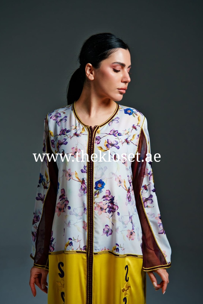 Embroidered Dress with Floral Design