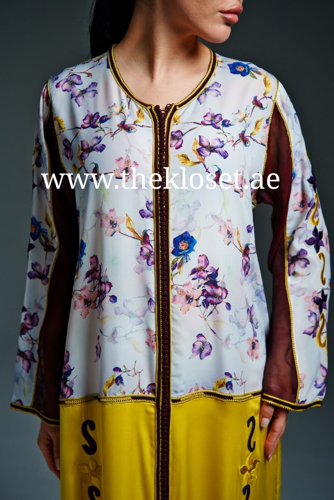 Embroidered Dress with Floral Design