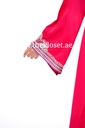 Elegant Fuchsia Pink Long Dress Adorned with Stunning Embroidery