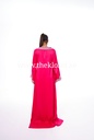 Elegant Fuchsia Pink Long Dress Adorned with Stunning Embroidery
