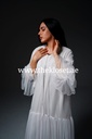 White sheer mesh Abaya