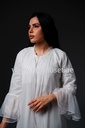 White sheer mesh Abaya