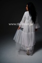 White sheer mesh Abaya