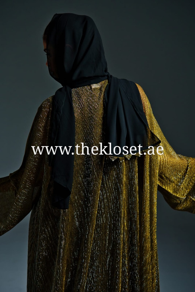 Golden Beige belted Abaya