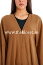 Leather lacing brown Abaya