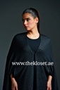 Cape black textured Abaya