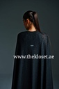 Cape black textured Abaya