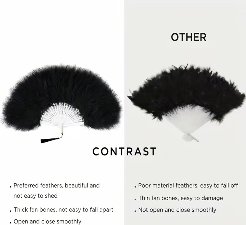 Vintage Marabou Feather Fan