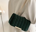 Vintage Velvet Square Shoulder Bag