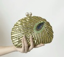 Sequins Peacock Design Clutch