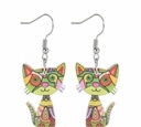 Multicolor Cat Acrylic Earrings