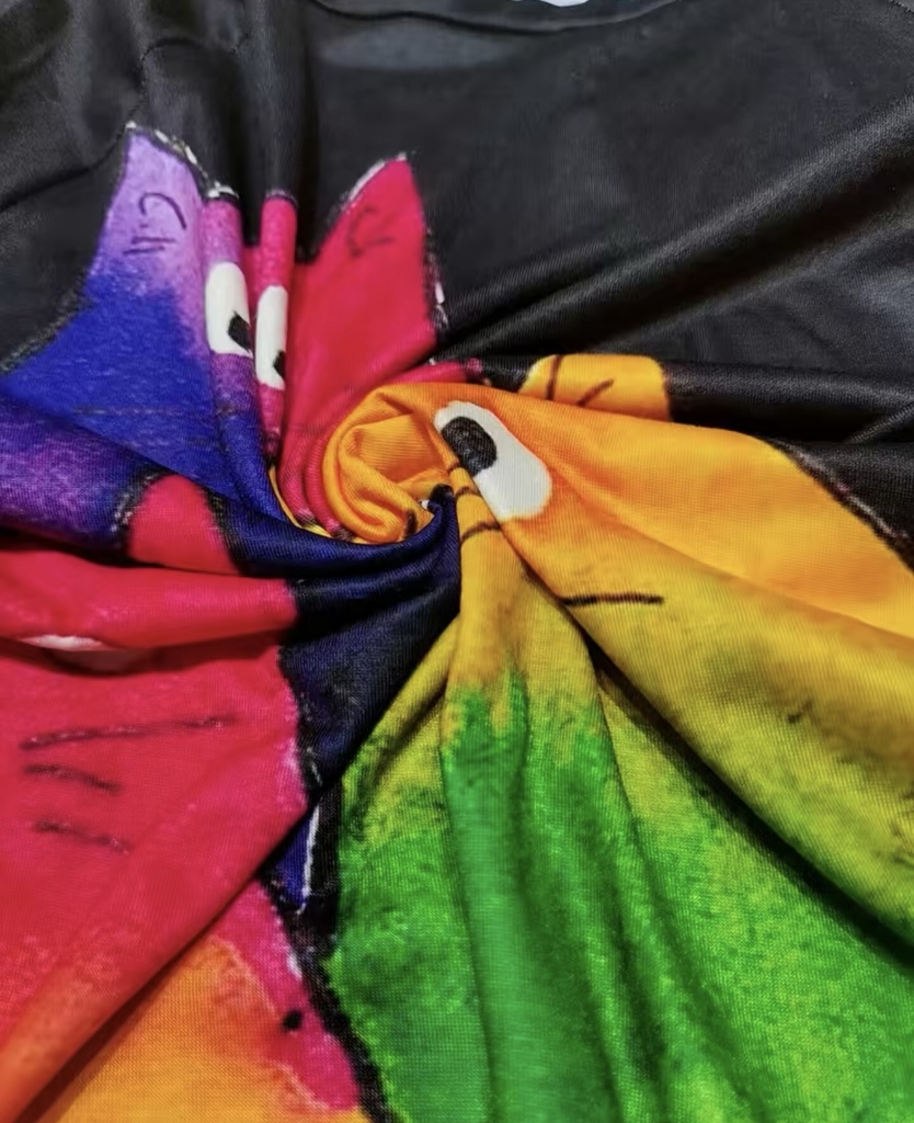 Colorful Cat Print Casual Shirt